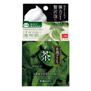 自然ごこち 茶 洗顔石けん 80g
