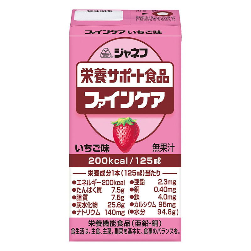 ジャネフ 栄養サポート食品 ファインケア いちご味 125ml