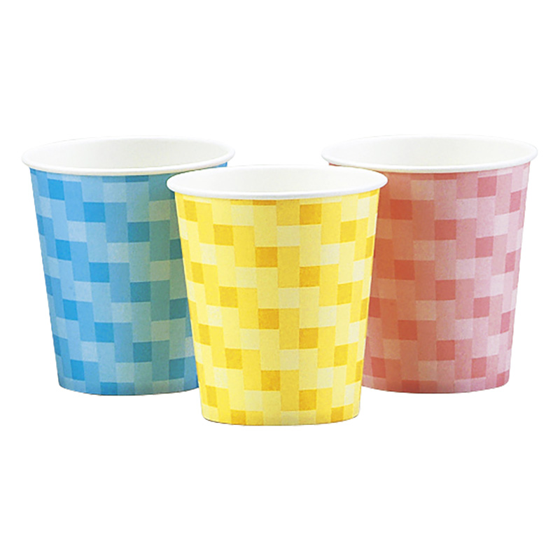 スイートカラーカップ 205ml 30個入 3色アソート(ピンク・イエロー・ブルー)