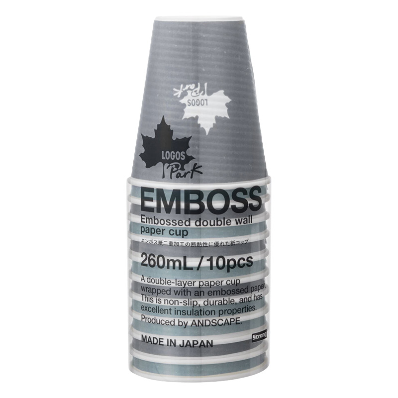 【お取り寄せ商品】ストロングカップエンボスロゴスパーク 260ml 10個入