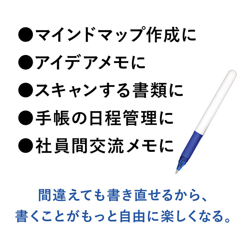 ケセラ はがして消す 水性顔料ボールペン 0.8mm ブラック