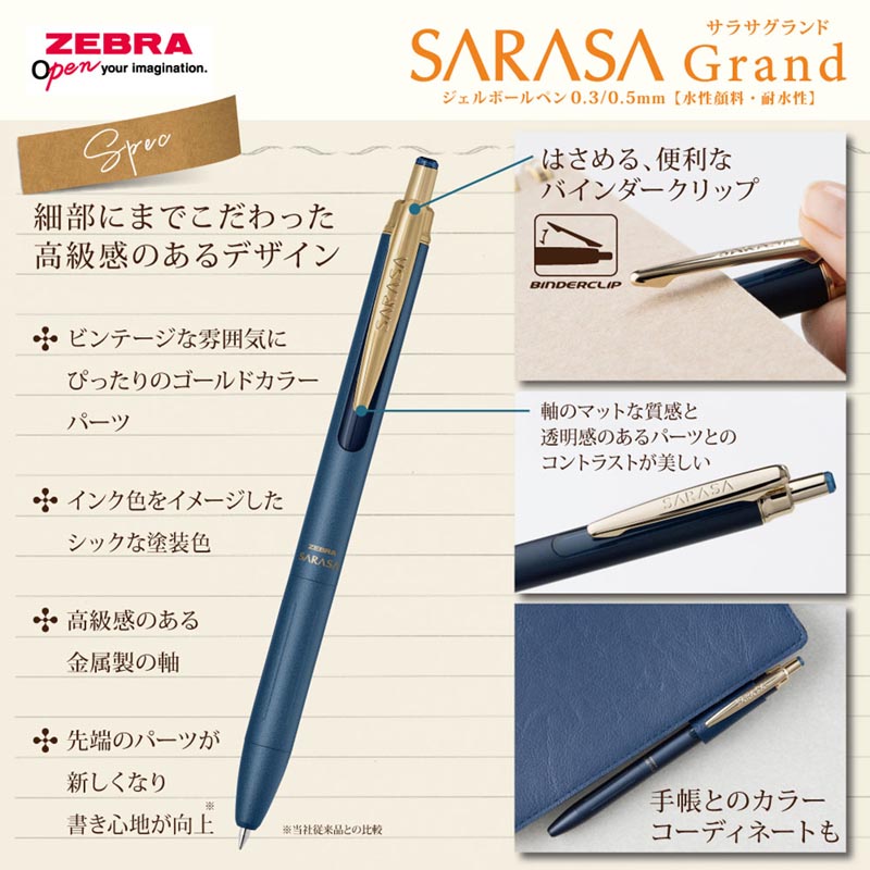 サラサグランド ジェルボールペン 0.5mm レッドブラック