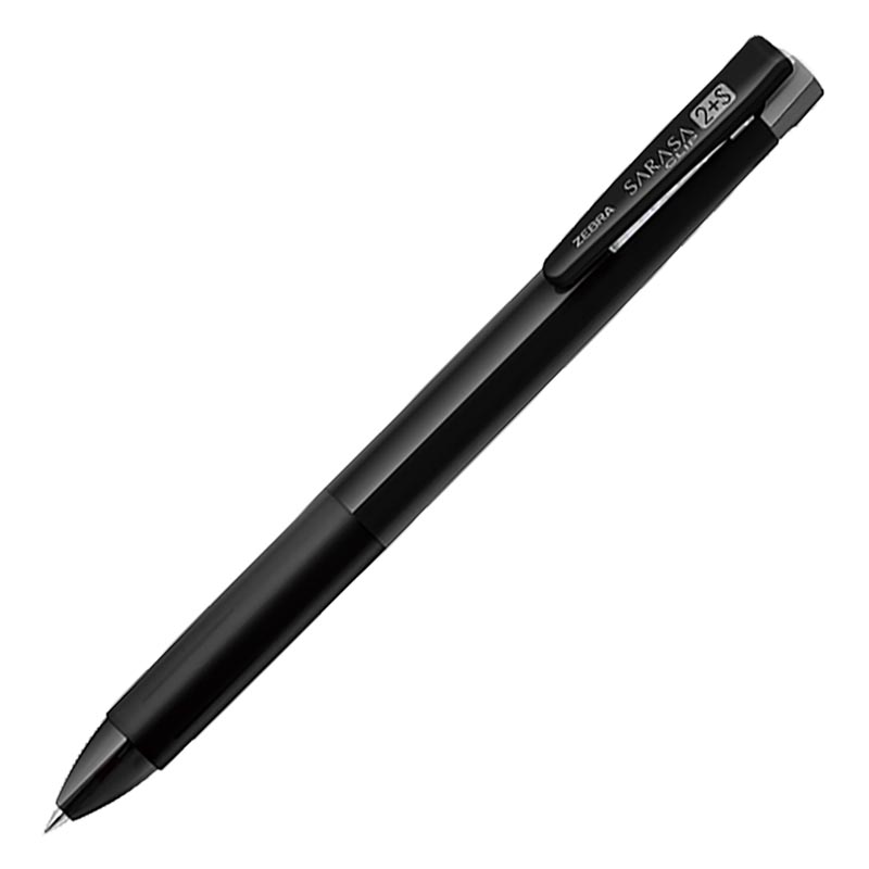 サラサクリップ 2色ジェルボールペン(黒・赤)0.4mm+シャープ0.5mm ブラック