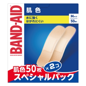 バンドエイド 肌色 Mサイズ 50枚 2個パック