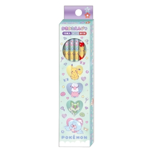 かきかたえんぴつ 2B(11本)赤えんぴつ(1本) 銀軸 ポケットモンスター ファンシータイム