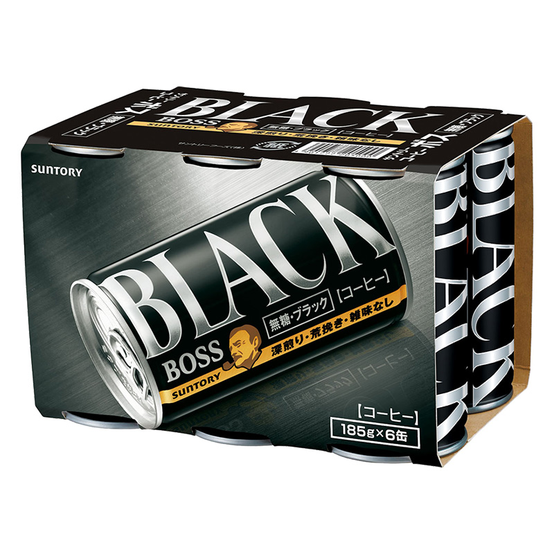 ボス 無糖ブラック (185g×6本)