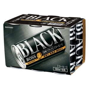 ボス 無糖ブラック (185g×6本)
