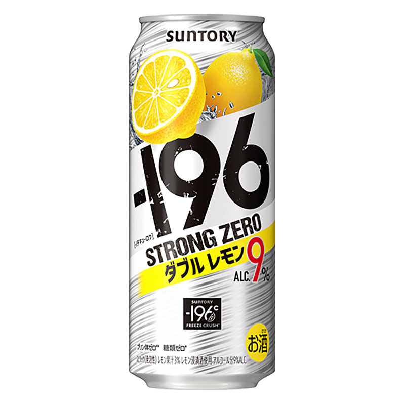-196℃ ストロングゼロ ダブルレモン 9% 500ml×6缶
