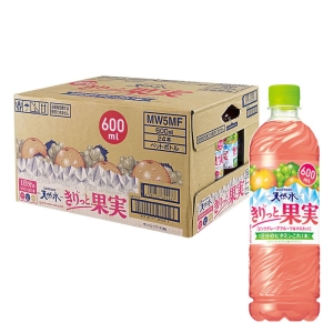 天然水 きりっと果実 ピンクグレープフルーツ&マスカット 1箱(600ml×24本)