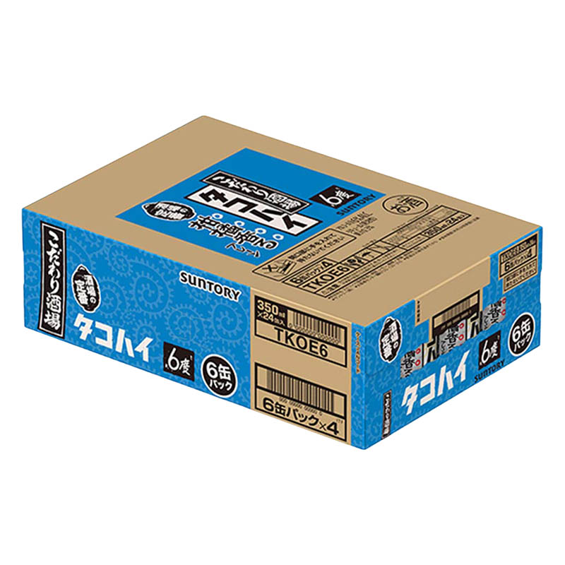 こだわり酒場のタコハイ 味わいプレーン 1箱(350ml×6缶パック×4)