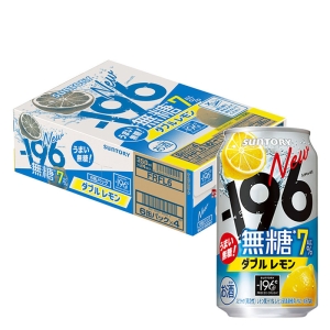 -196無糖 ダブルレモン 7% 1箱(350ml×24缶)