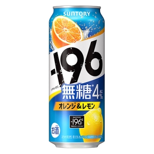 -196℃無糖 オレンジ&レモン 500ml