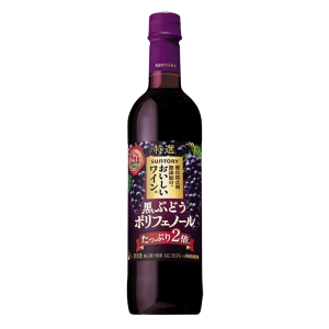 酸化防止剤無添加のおいしいワイン。 黒ぶどうポリフェノール 720ml