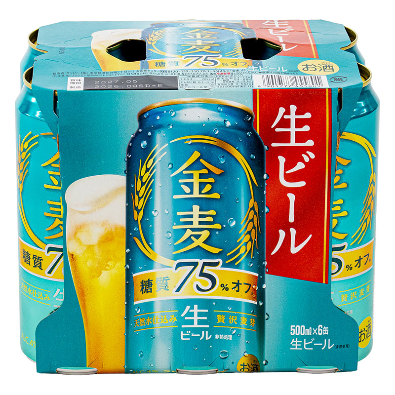 金麦 糖質75%オフ 500ml×6缶