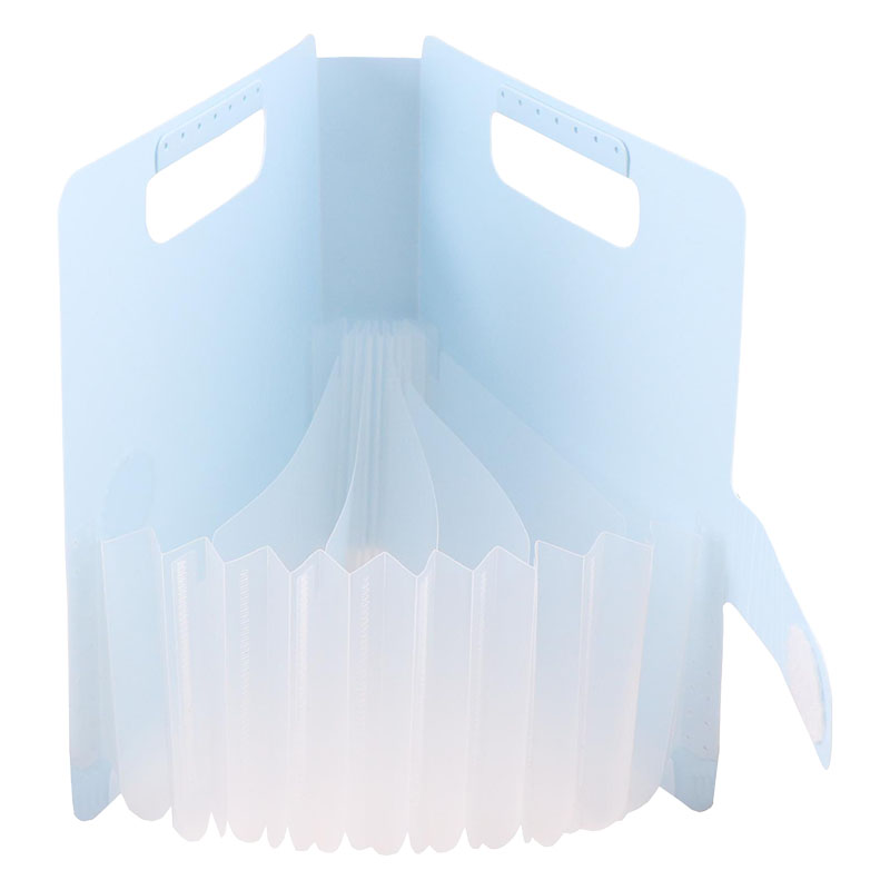 収納用品 こまごまファイル 5仕切り 6ポケット パステルブルー