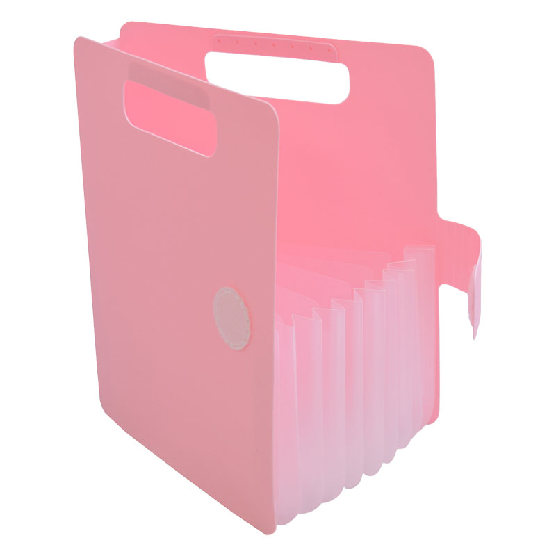 収納用品 こまごまファイル 5仕切り 6ポケット パステルピンク