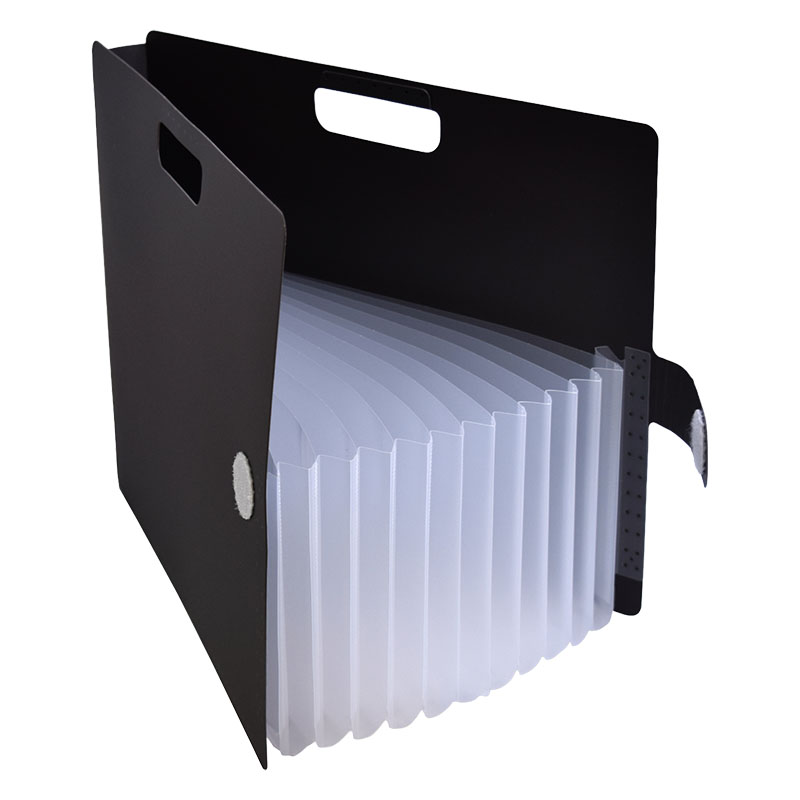 収納用品 こまごまファイル A4サイズ 12仕切り 13ポケット ダークグレー