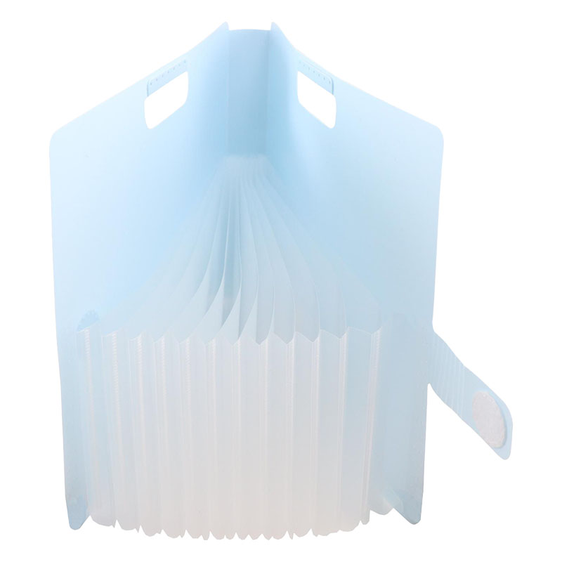 収納用品 こまごまファイル A4サイズ 12仕切り 13ポケット パステルブルー