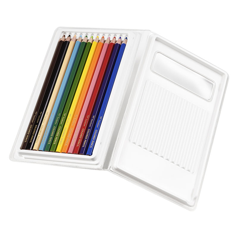 ippo! ソフトケース入色鉛筆 12色入 六角軸 パープル