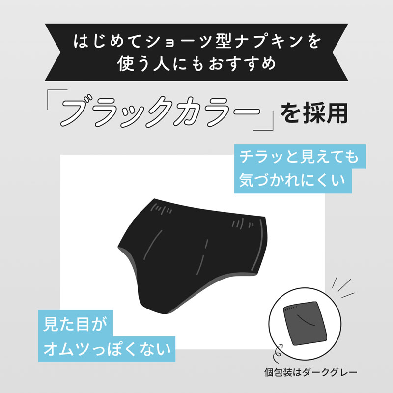 エリスショーツ ブラックカラー4枚 M-L ブラック