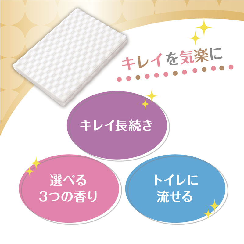 【お取り寄せ商品】キレキラ(R)！トイレクリーナー 1枚で徹底おそうじシート クリーンフローラルの香り つめかえ用 60枚(10枚×6P)