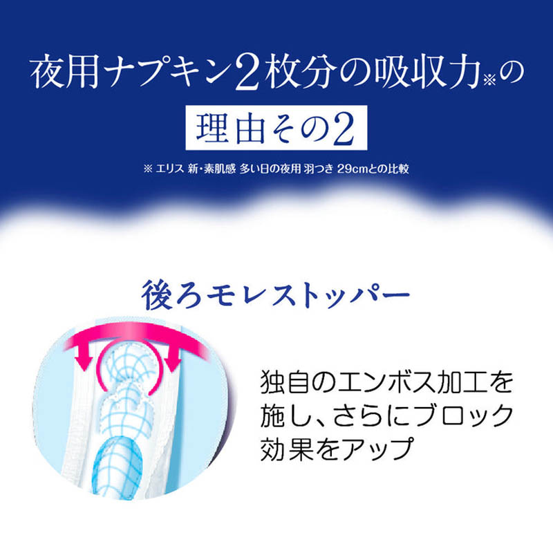 エリス 朝まで超安心330(特に多い日の夜用) 羽つき 33cm 20個入