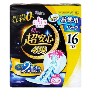 エリス 朝まで超安心400(特に心配な夜用) 羽つき 40cm 16個入