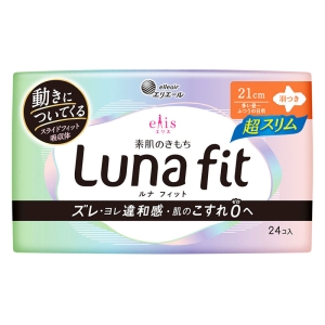 エリス 素肌のきもち ルナフィット 超スリム 多い昼普通の日 羽つき 24枚