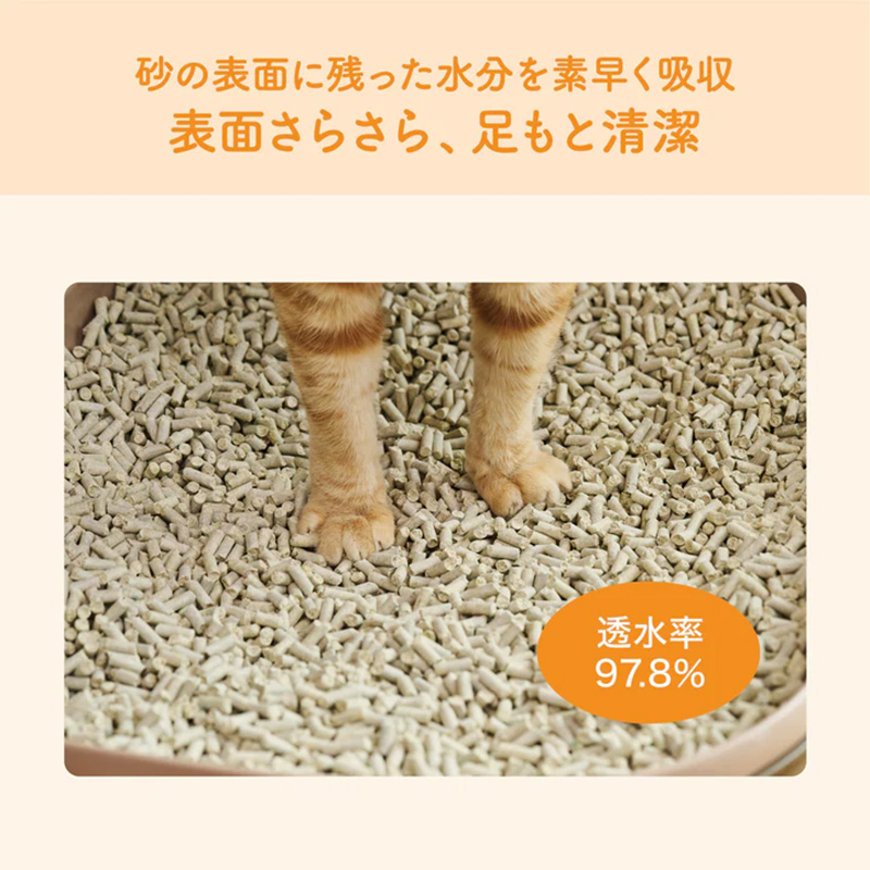 キミおもい パワフル消臭・抗菌 システムトイレ用ネコ砂 大粒4L