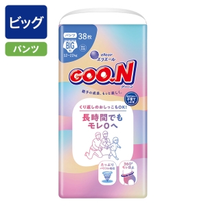 グーン 長時間でもモレ0へ パンツ BIGサイズ 38枚