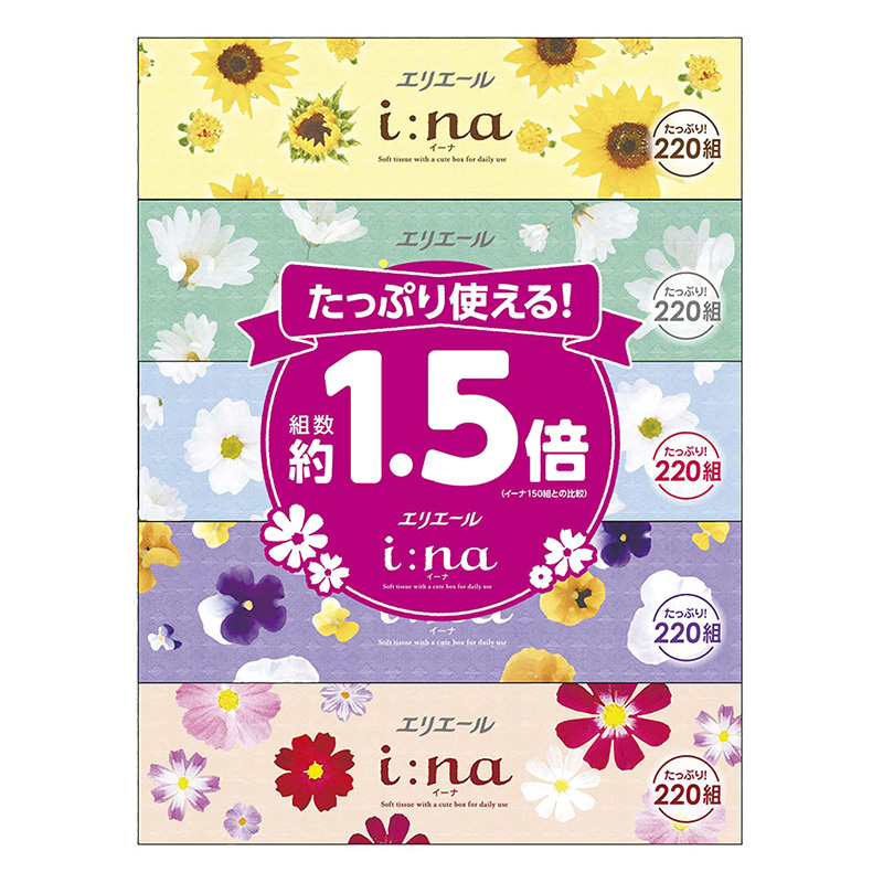 イーナティシュー 5個パック 220枚