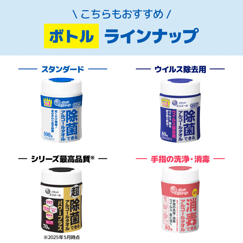 エリエール除菌できるアルコールタオルウイルス除去用詰め替え 70枚