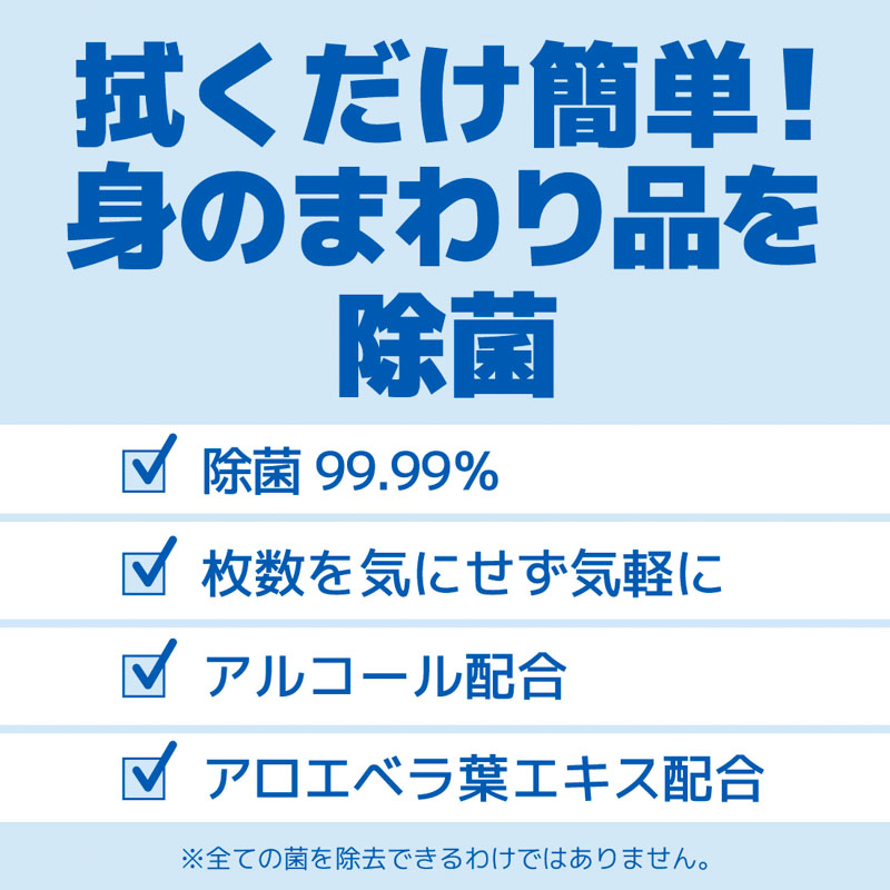 エリエール 除菌できるウェットティシュー つめかえ用 80枚×3P