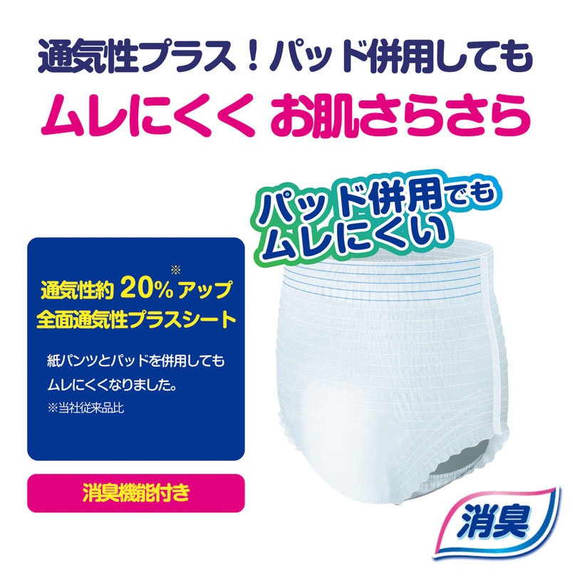 アテントうす型さらさらパンツ通気性プラス男女共用 28枚 L