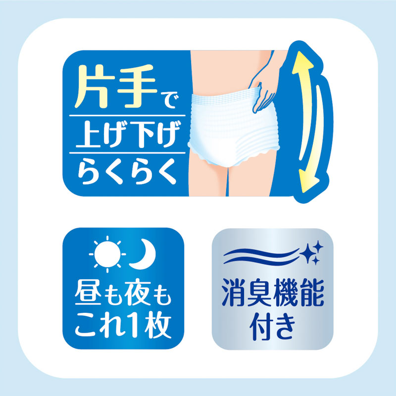 アテント夜1枚安心パンツパッドなしでもずっと快適 14枚 M-L
