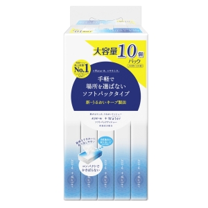 エリエール+Water ソフトパックティシュー 120組×10個パック