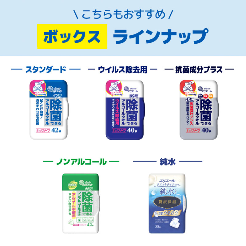 エリエール除菌アルコール抗菌Bつめかえ40枚×8P