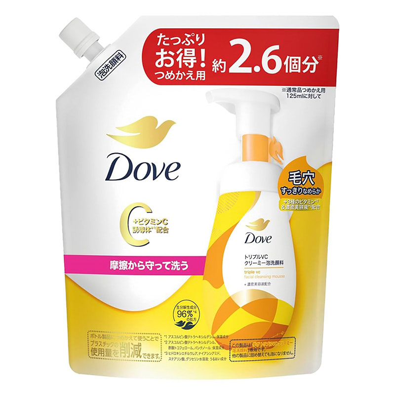 ダヴ トリプルVC クリーミー泡洗顔料 詰替 大容量 320ml
