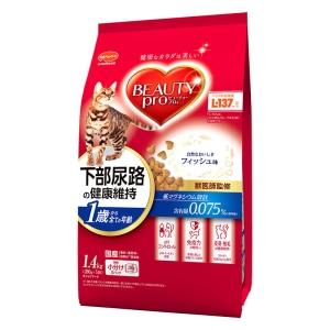ビューティープロ キャット 下部尿路の健康維持 1歳から フィッシュ味 1.4kg(280g×5袋)
