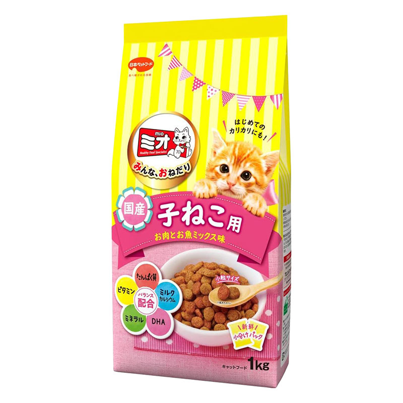 ミオ ドライミックス 子ねこ用 お肉とお魚ミックス味 1kg