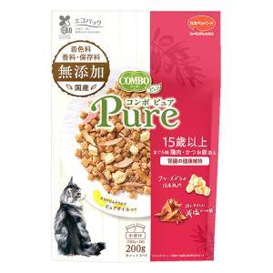 【お取り寄せ商品】コンボ ピュア キャット 15歳以上用 まぐろ味・鶏肉・かつお節添え 200g