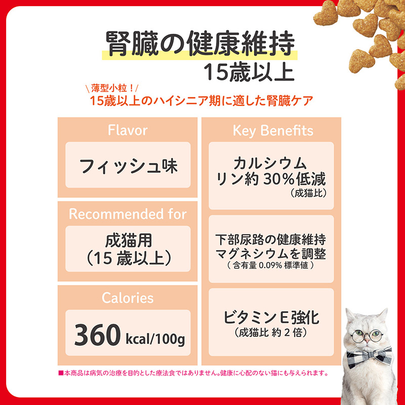 ビューティープロ キャット 腎臓の健康維持 15歳以上 フィッシュ味 1.4kg(280g×5袋)