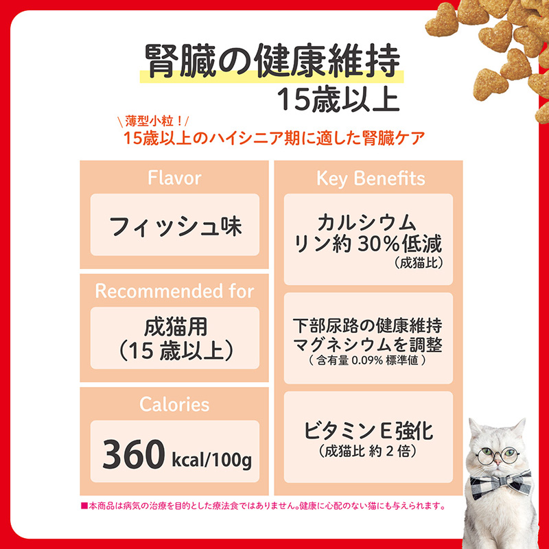 ビューティープロ キャット 腎臓の健康維持 15歳以上 フィッシュ味 2.7kg(450g×6袋)