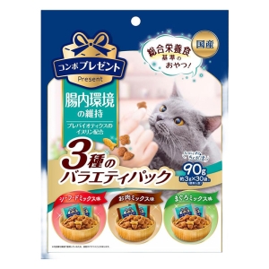 コンボ プレゼント キャット おやつ 腸内環境の維持 3種のバラエティパック 90g