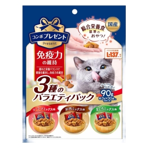 コンボ プレゼント キャット おやつ 免疫力の維持 3種のバラエティパック 90g
