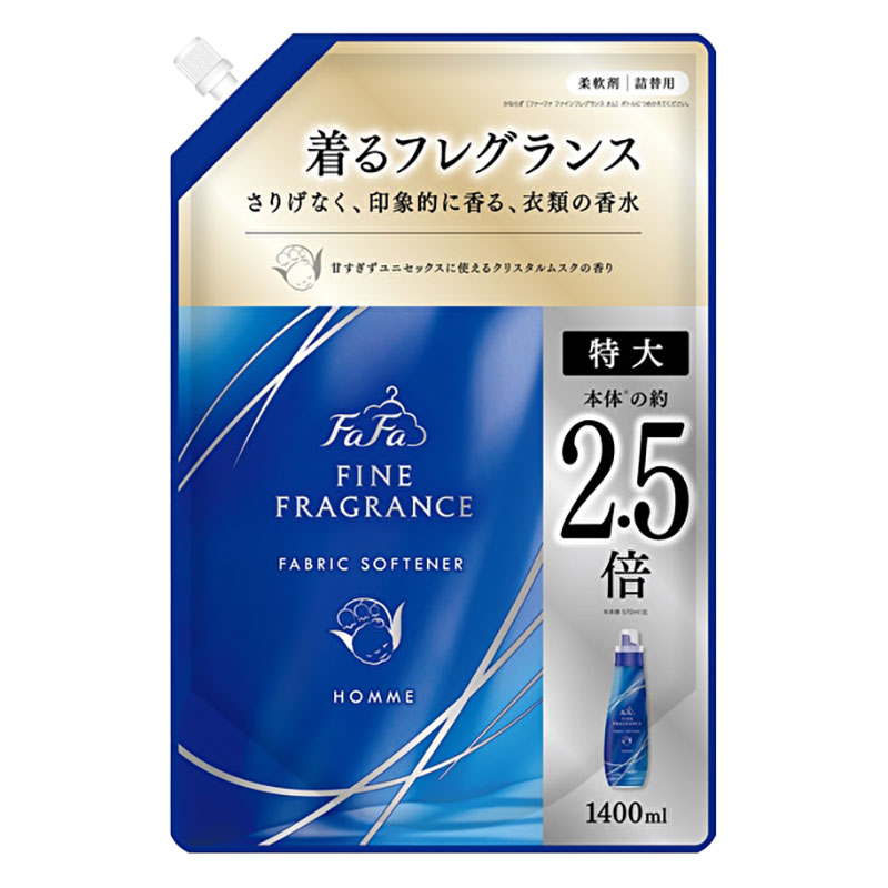 ファーファ ファインフレグランス 柔軟剤 オム 詰替 特大 1400ml