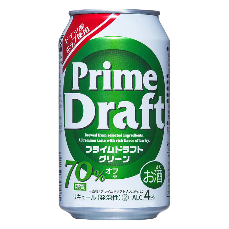 プライムドラフト グリーン 4% 1箱(350ml×6缶パック×4)