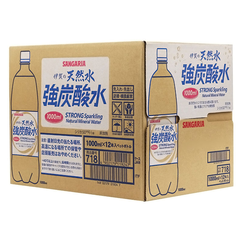 伊賀の天然水強炭酸水 （1000ml×12本）