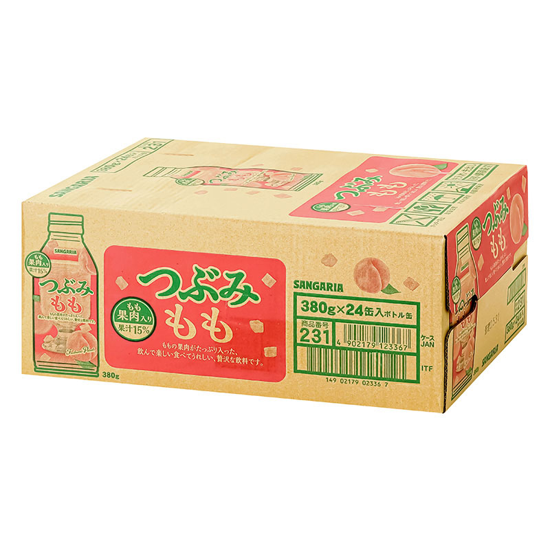 つぶみ もも ボトル缶 1箱(380g×24本)