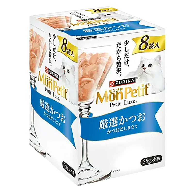 モンプチ プチリュクスパウチ 厳選かつお 35g×8袋入